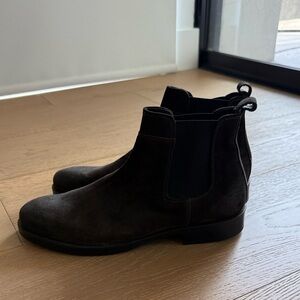 Saks Fifth Avenue Dark Brown Suede Boots